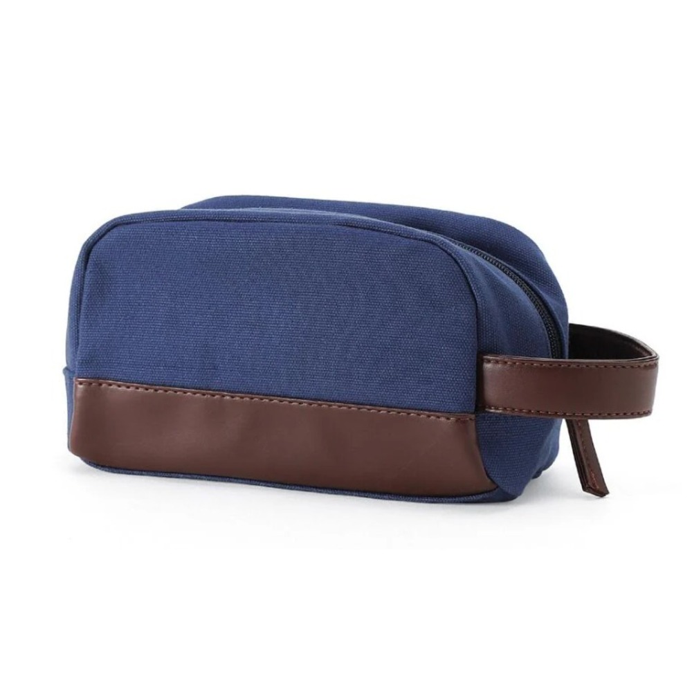 Enesco‎ Quotes by Izzy and Oliver Navy Canvas Toiletry Bag Dopp Kit with Strap